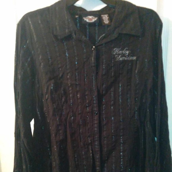Womens Harley Davidson Button up Top Size XL - Picture 1 of 4